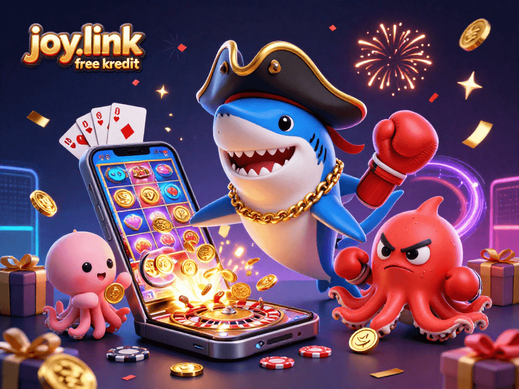Spin the reels with joy.link free kredit as the pirate shark, pufferfish, and octopus celebrate!