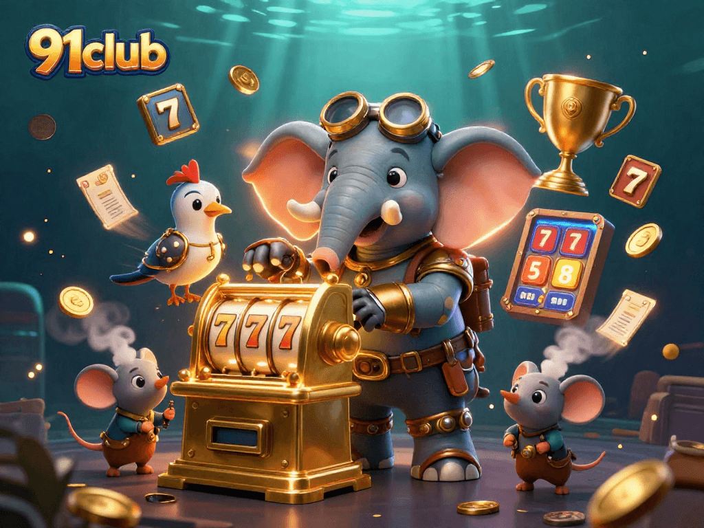 Experience exciting gaming action at 91club with dynamic slot machines and vibrant game elements.