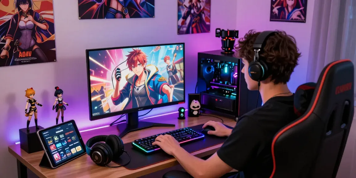 Engaging gaming scene showcasing NSFW APK experience in a vibrant home environment