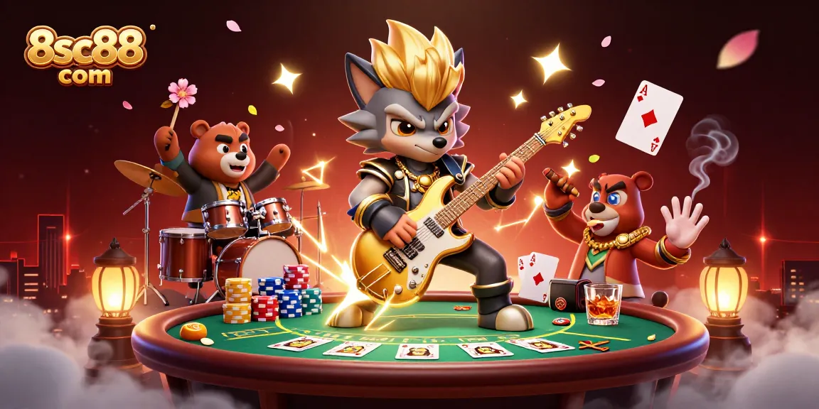 Experience thrilling moments at 8sc88 com with vibrant casino elements and electrifying characters.