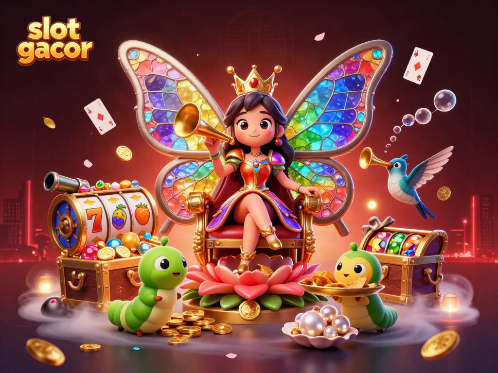 Experience slot gacor winnings showcased in a colorful casino scene bursting with excitement and energy.