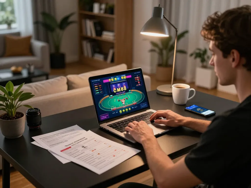 Engaging poker gameplay on CM88 platform during an online session