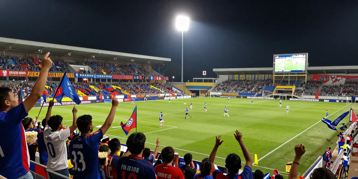 Exciting football betting Malaysia scene with enthusiastic fans cheering in a stadium.